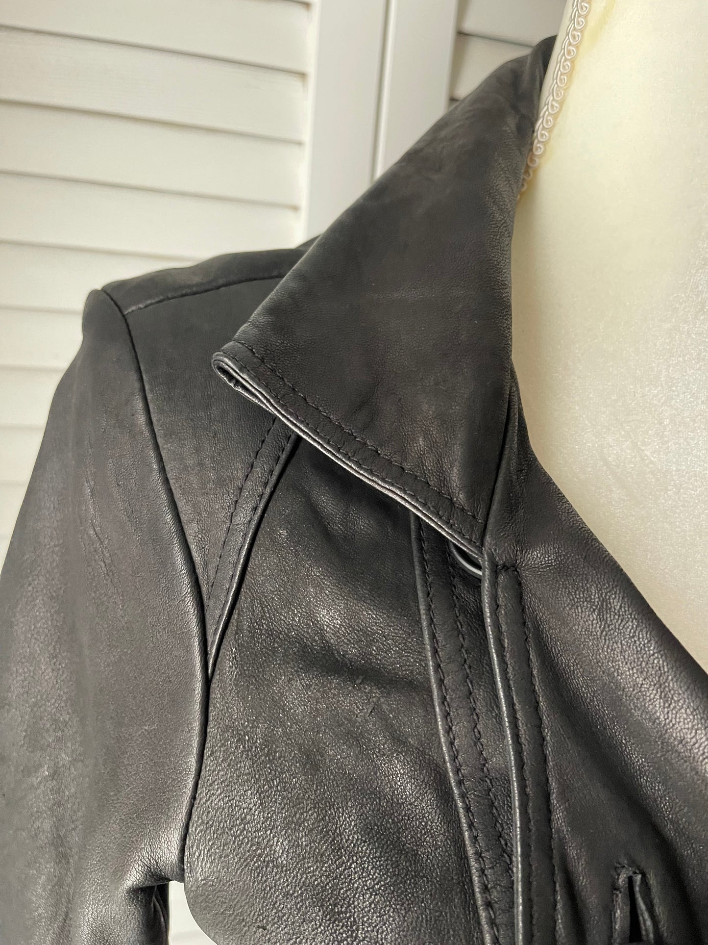 Mirage Leather Trench Coat Size XS