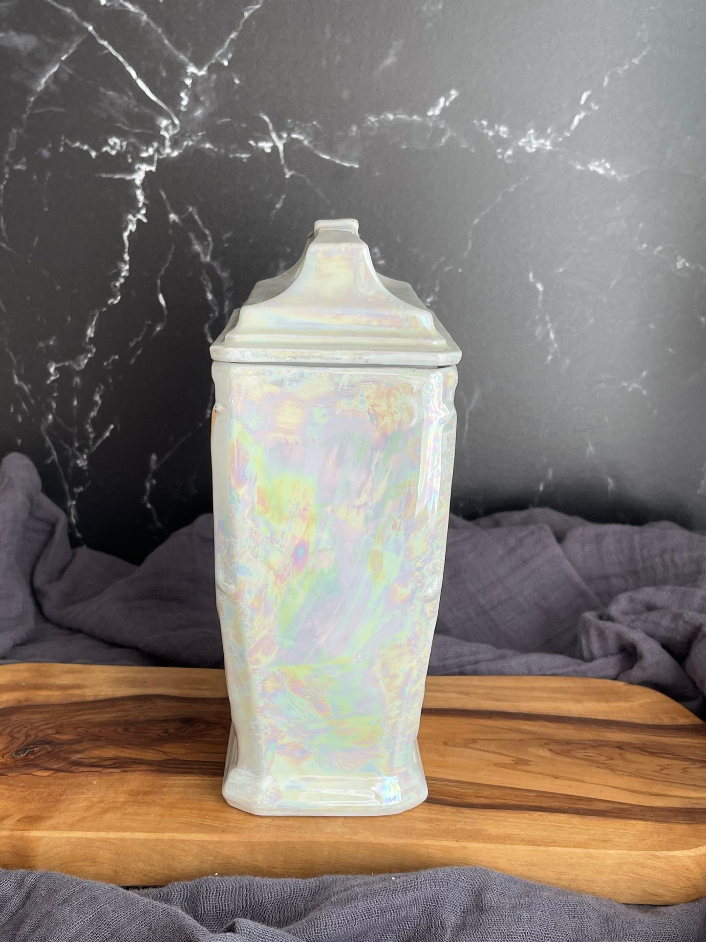 Vintage 30’s Mepoco Ware Lusterware Coffee Jar