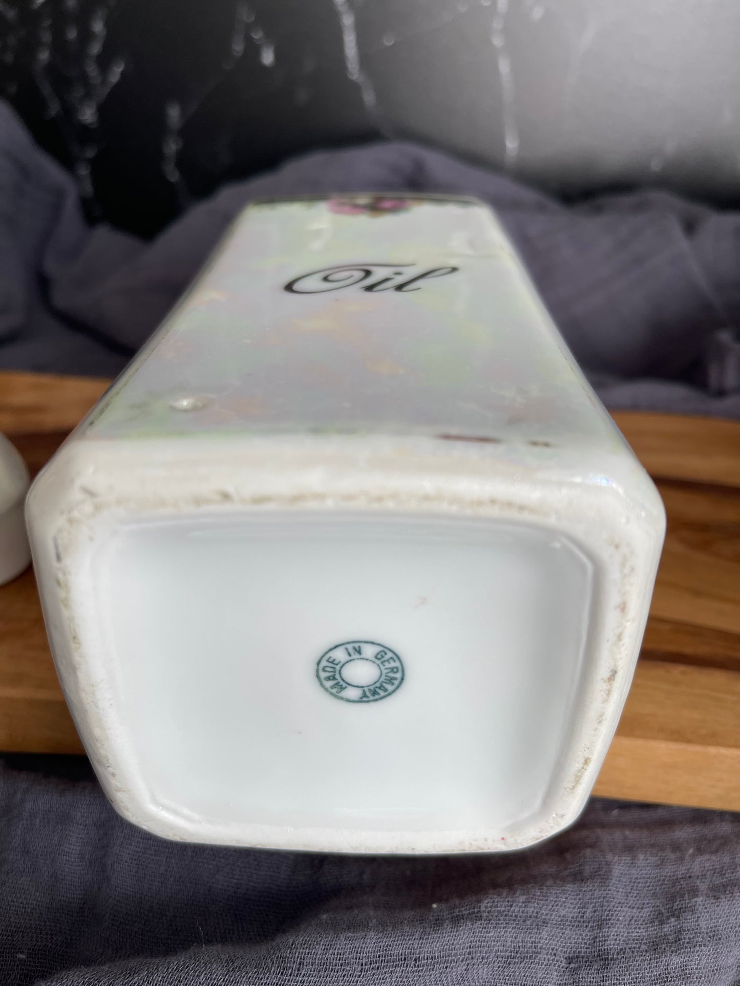 Vintage 30’s Era M. Rosenbaum & Sons Bavaria Porcelain Lustreware Oil Bottle