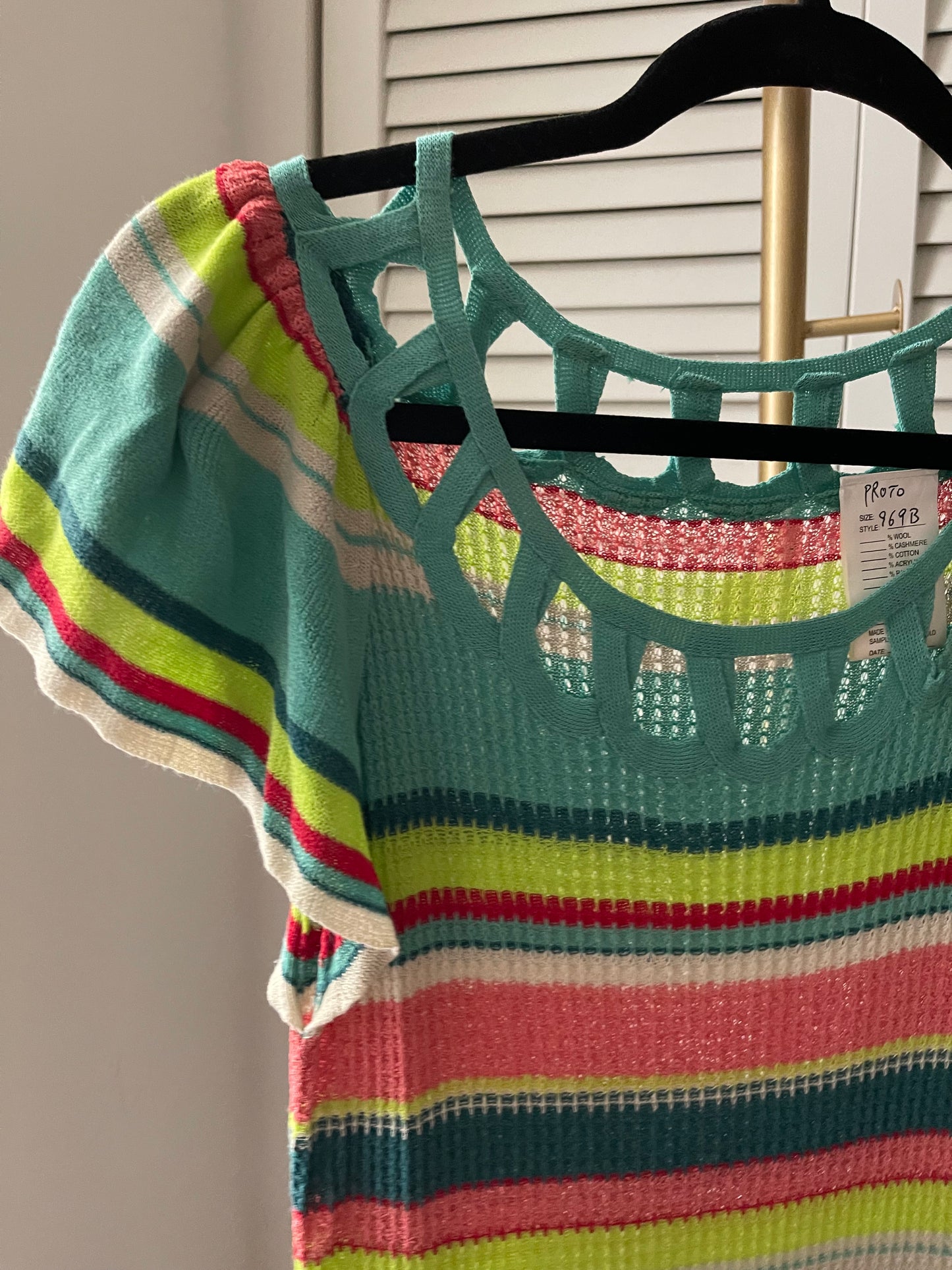Nanette Lepore Colorful Knit Top Size S