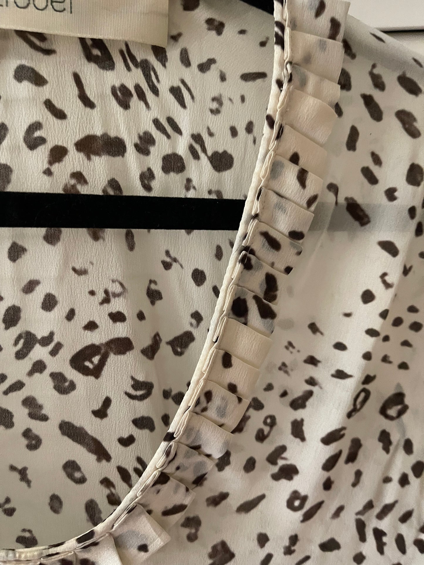 Yigal Azrouel Silk & Leopard Blouse Size 2