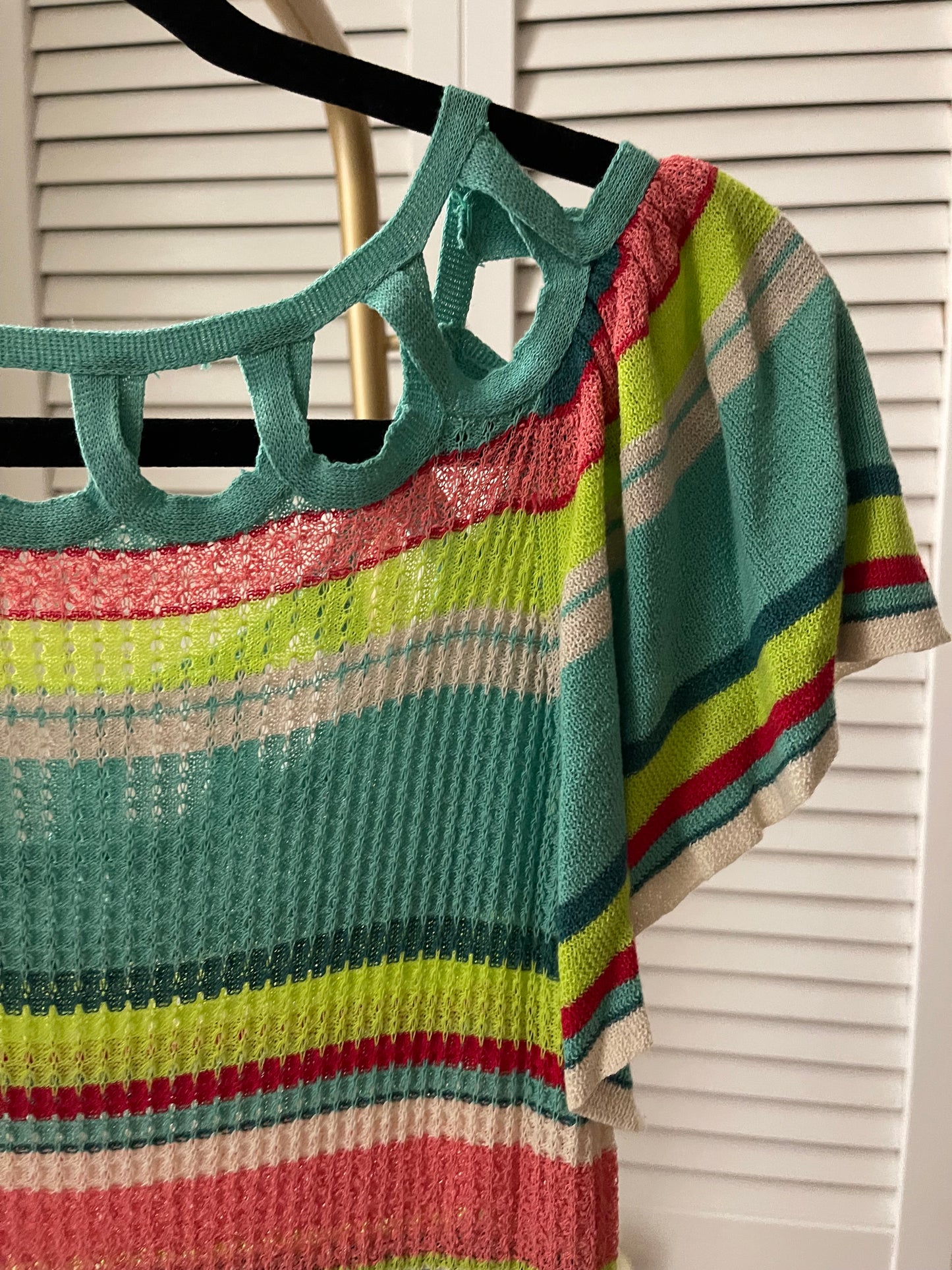 Nanette Lepore Colorful Knit Top Size S