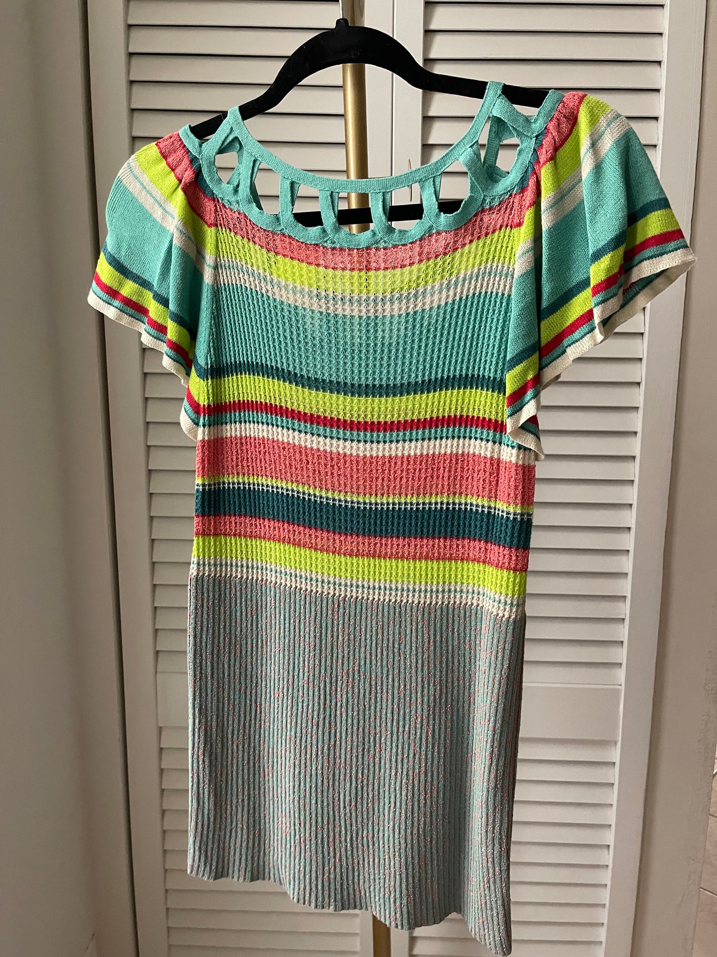 Nanette Lepore Colorful Knit Top Size S