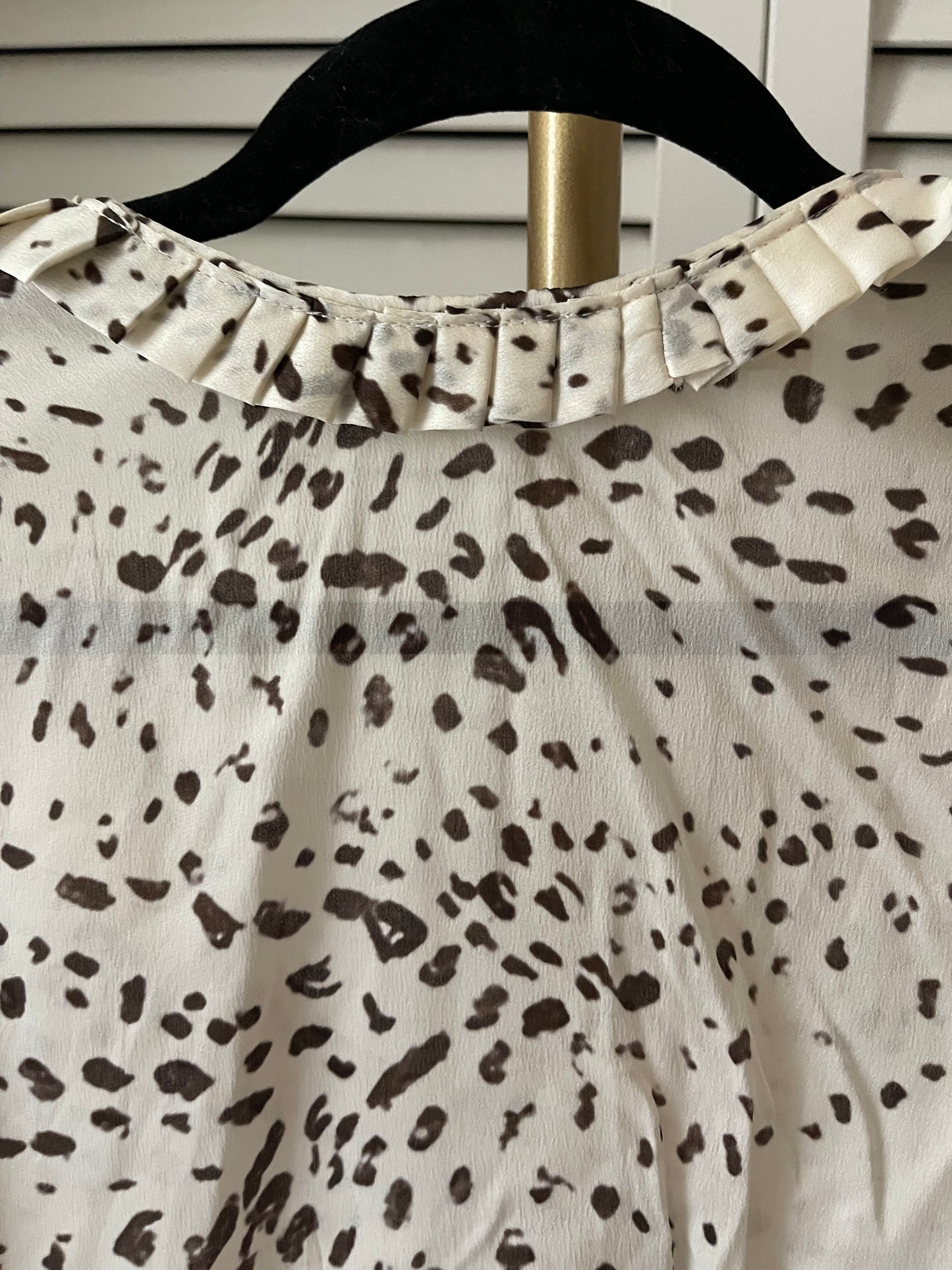 Yigal Azrouel Silk & Leopard Blouse Size 2