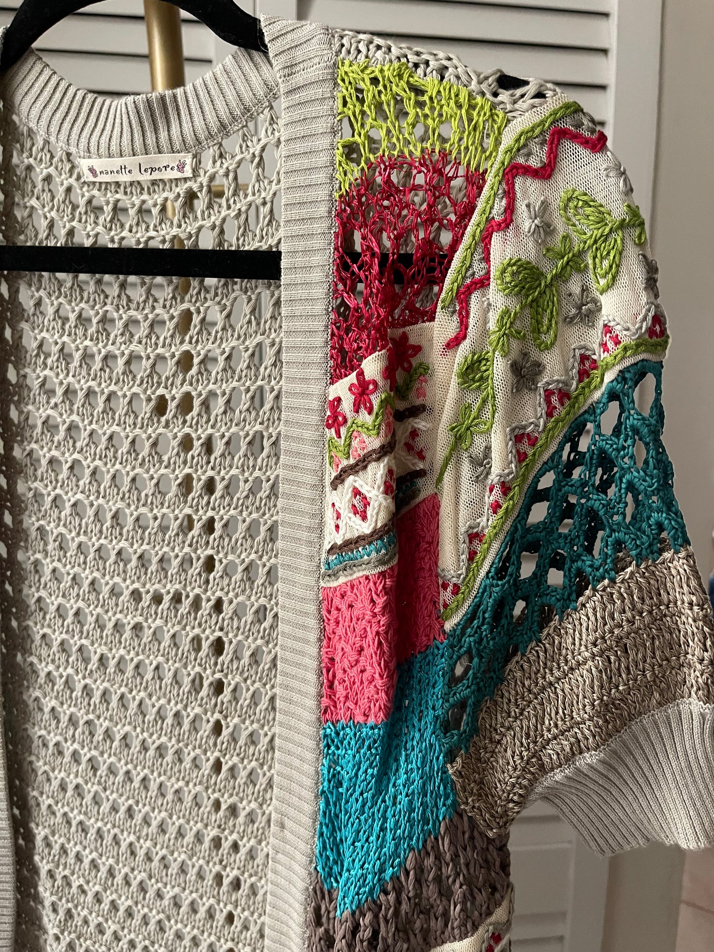 Nanette Lepore Embroidery Knit Cardigan Size S