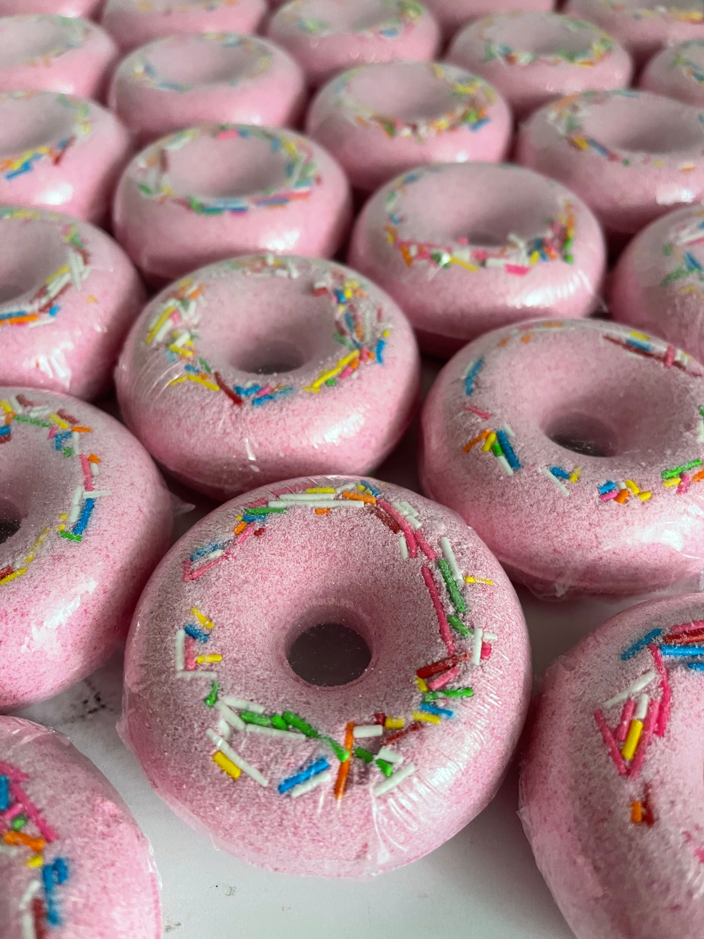 Strawberry & Vanilla Donut Bath Bombs