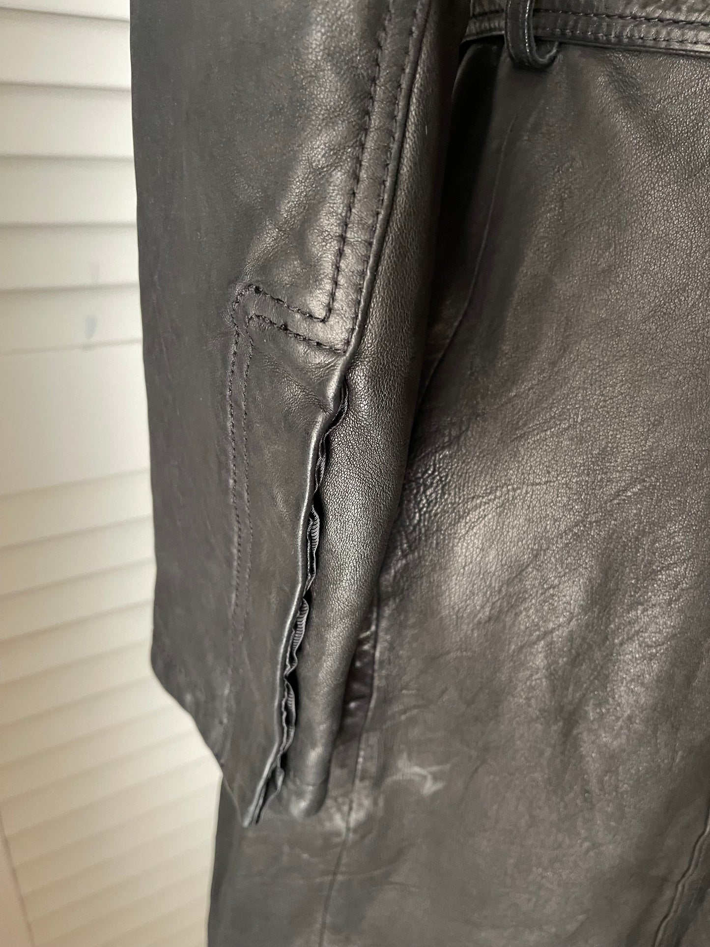 Mirage Leather Trench Coat Size XS