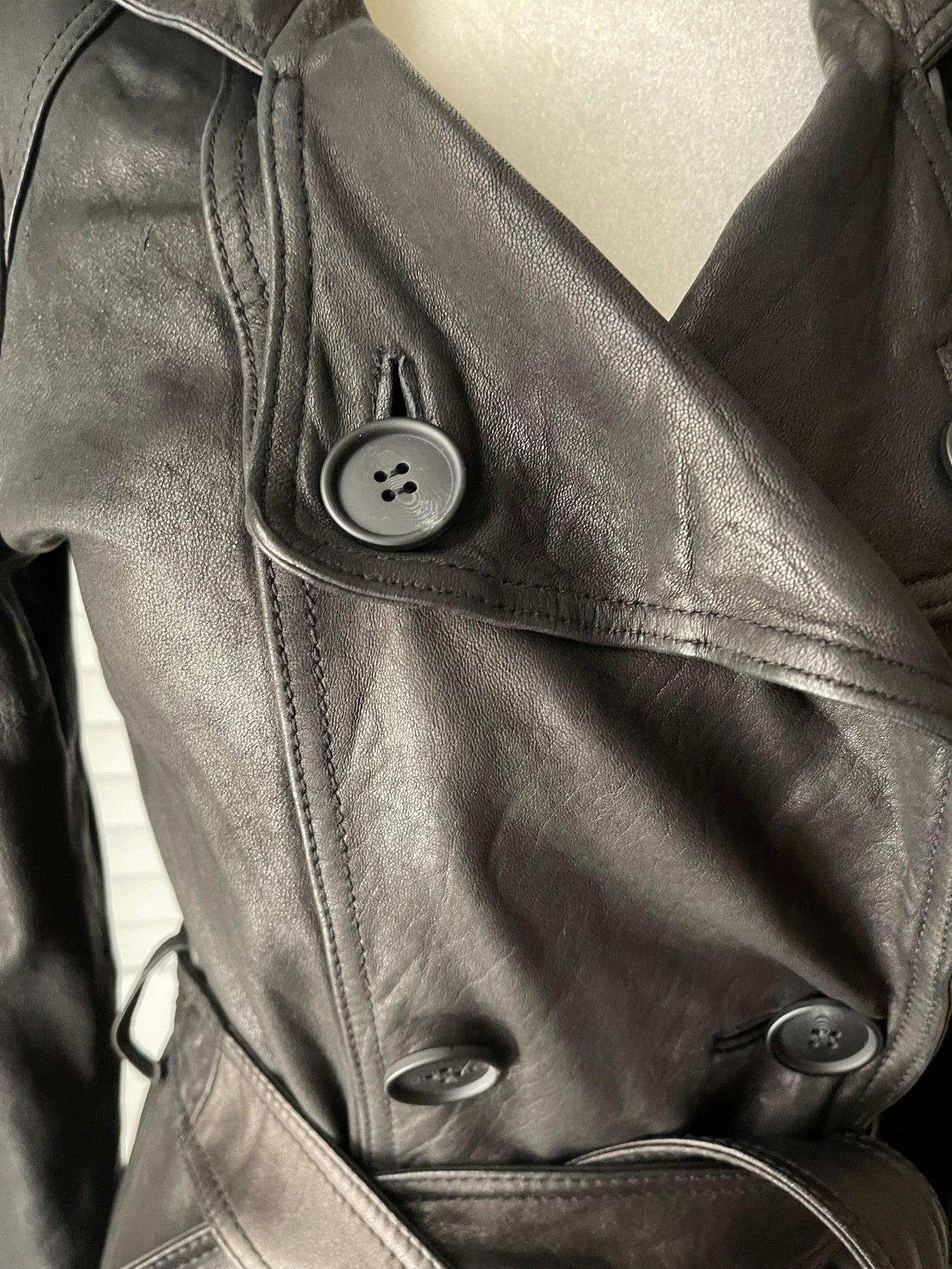Mirage Leather Trench Coat Size XS