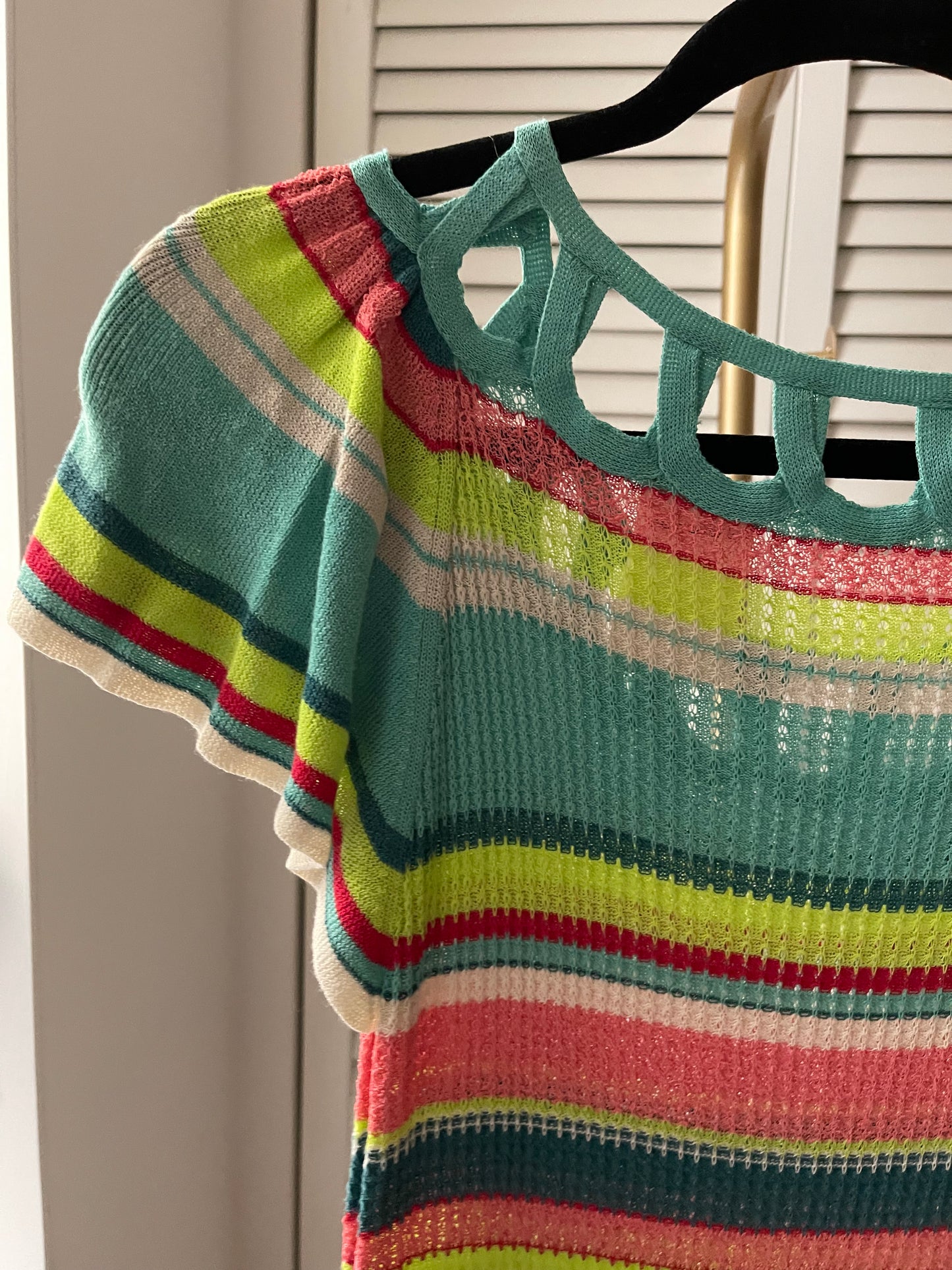 Nanette Lepore Colorful Knit Top Size S