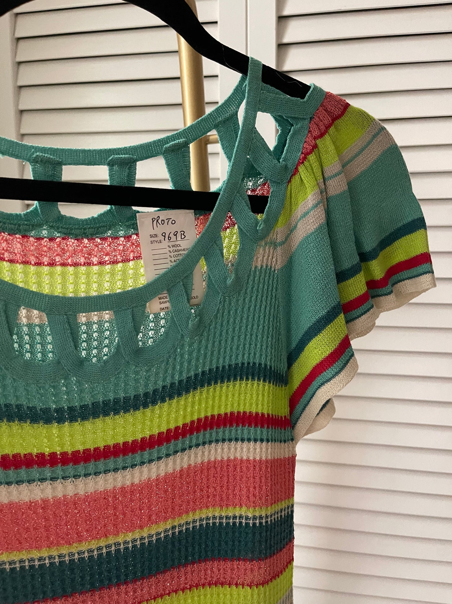 Nanette Lepore Colorful Knit Top Size S
