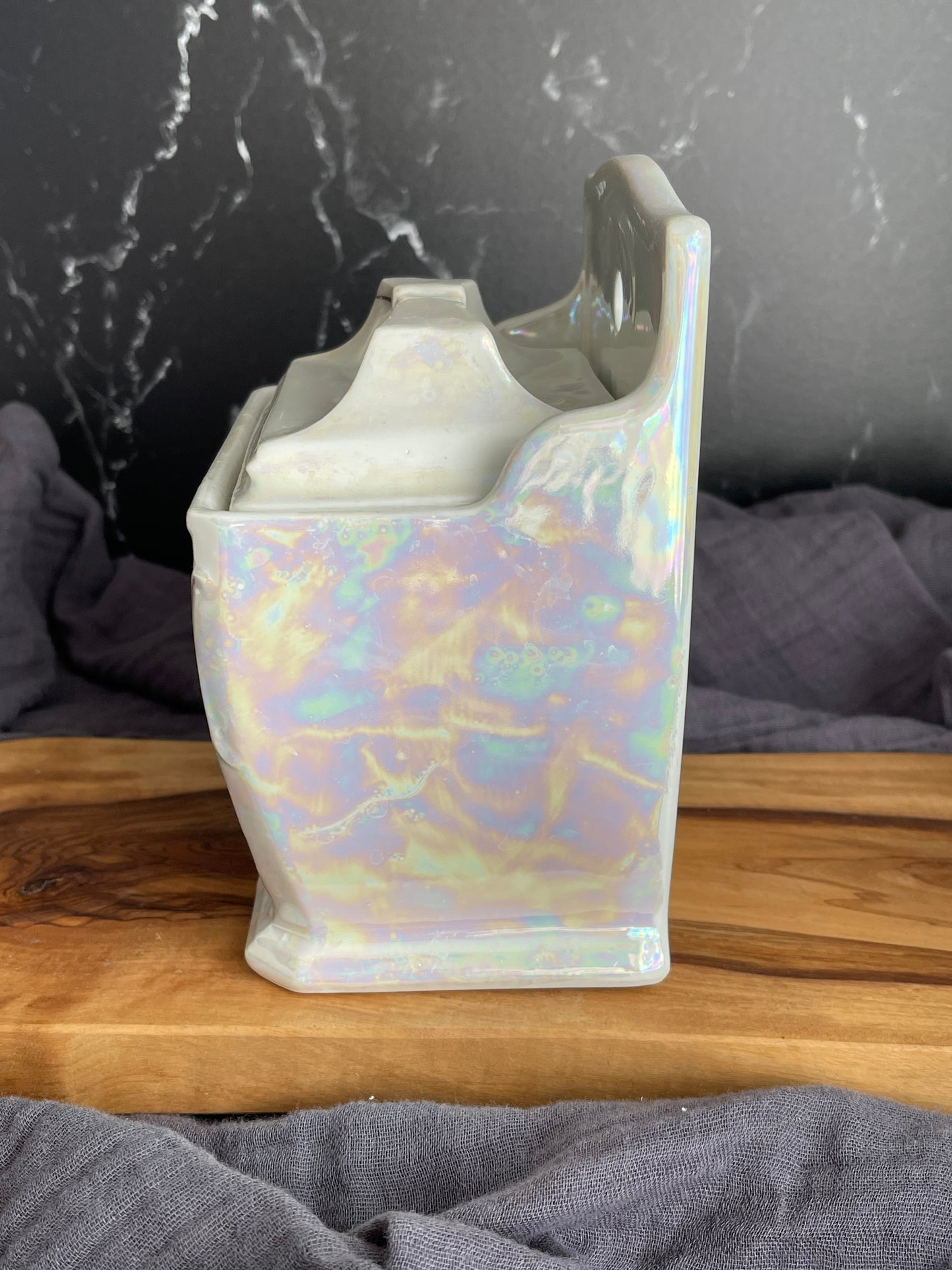 Vintage 30’s Mepoco Ware Lusterware Oatmeal Jar