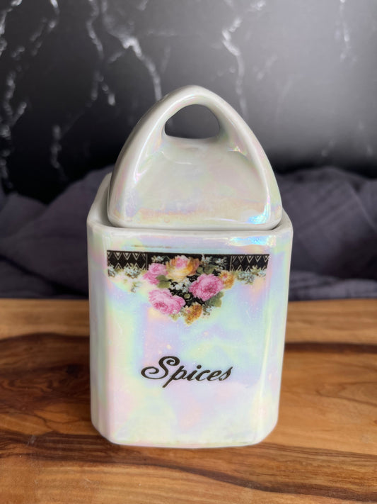 Vintage 30’s Era M. Rosenbaum & Sons Bavaria Porcelain Lustreware Spices Jar