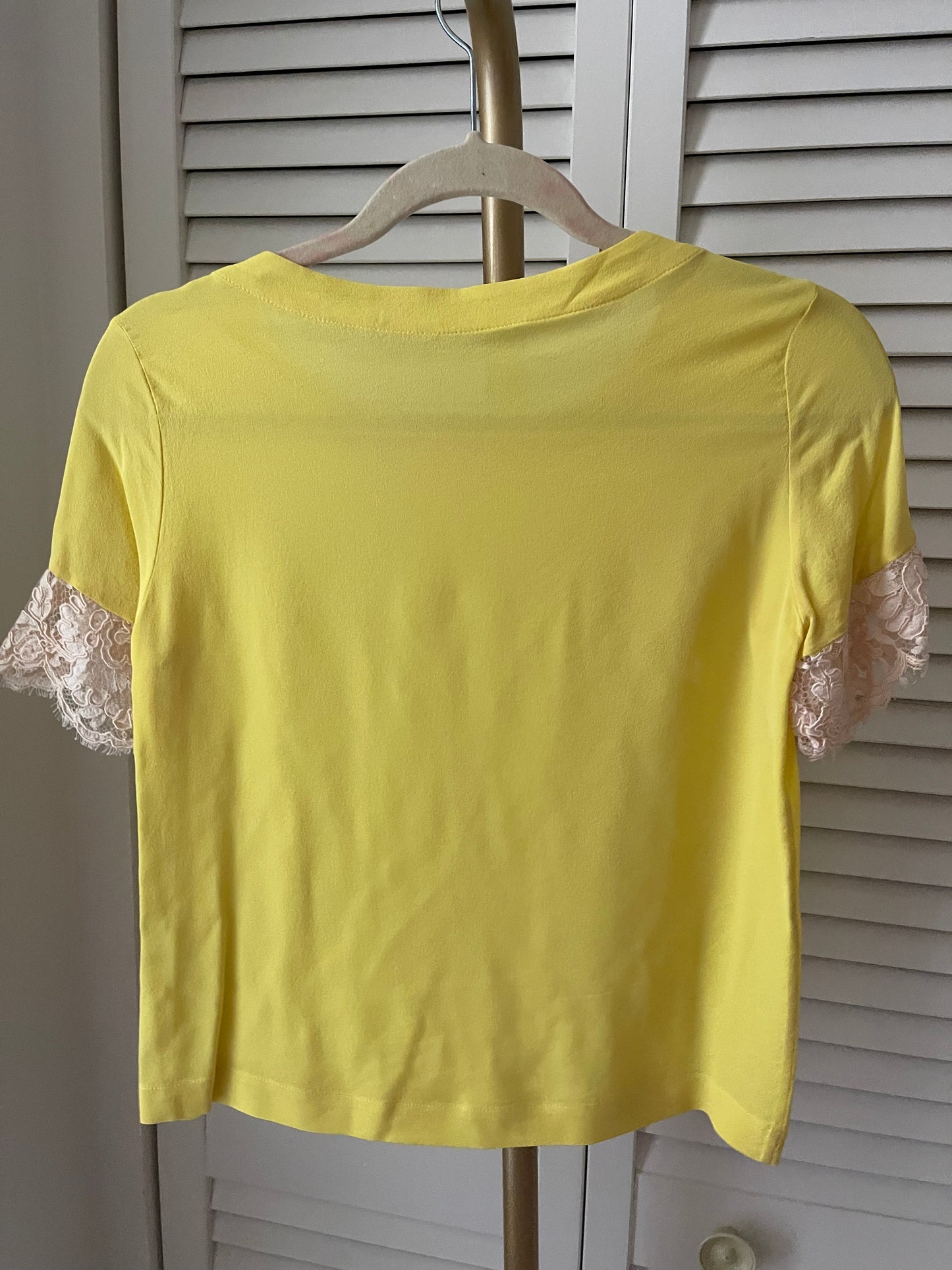 Yigal Azrouel Silk & Lace Blouse Size 2
