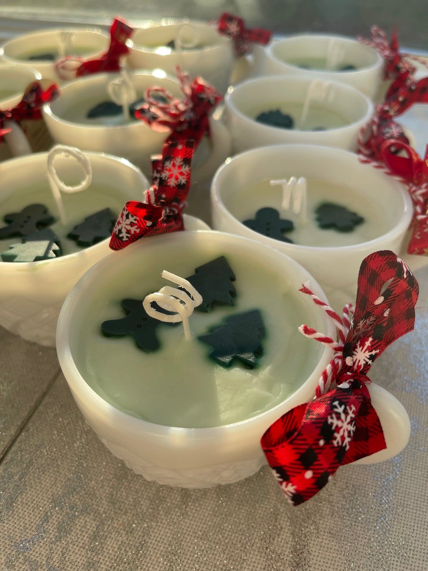 Vintage Teacup Candle for Christmas