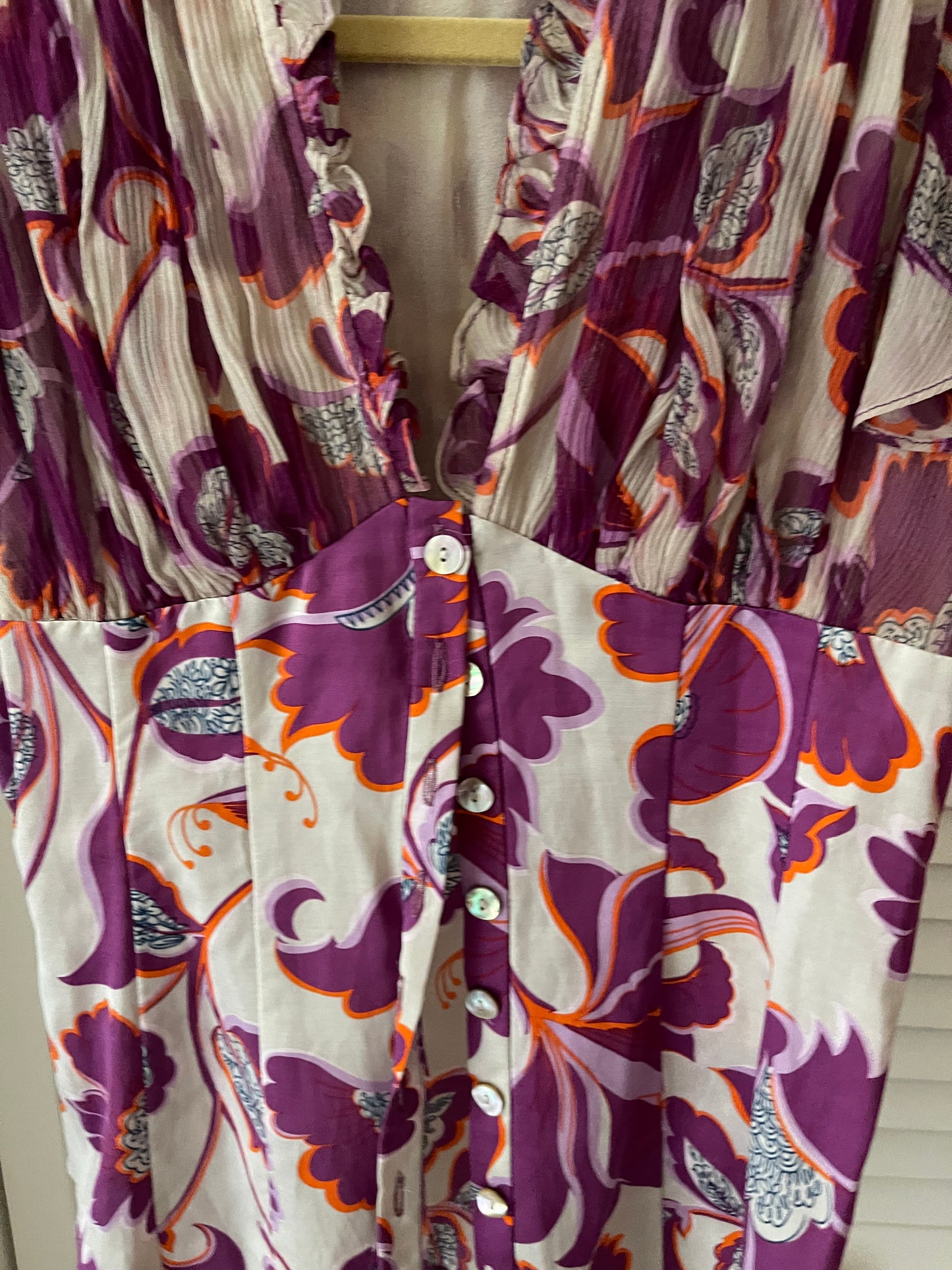 Nanette Lepore Floral Silk Top Size 2