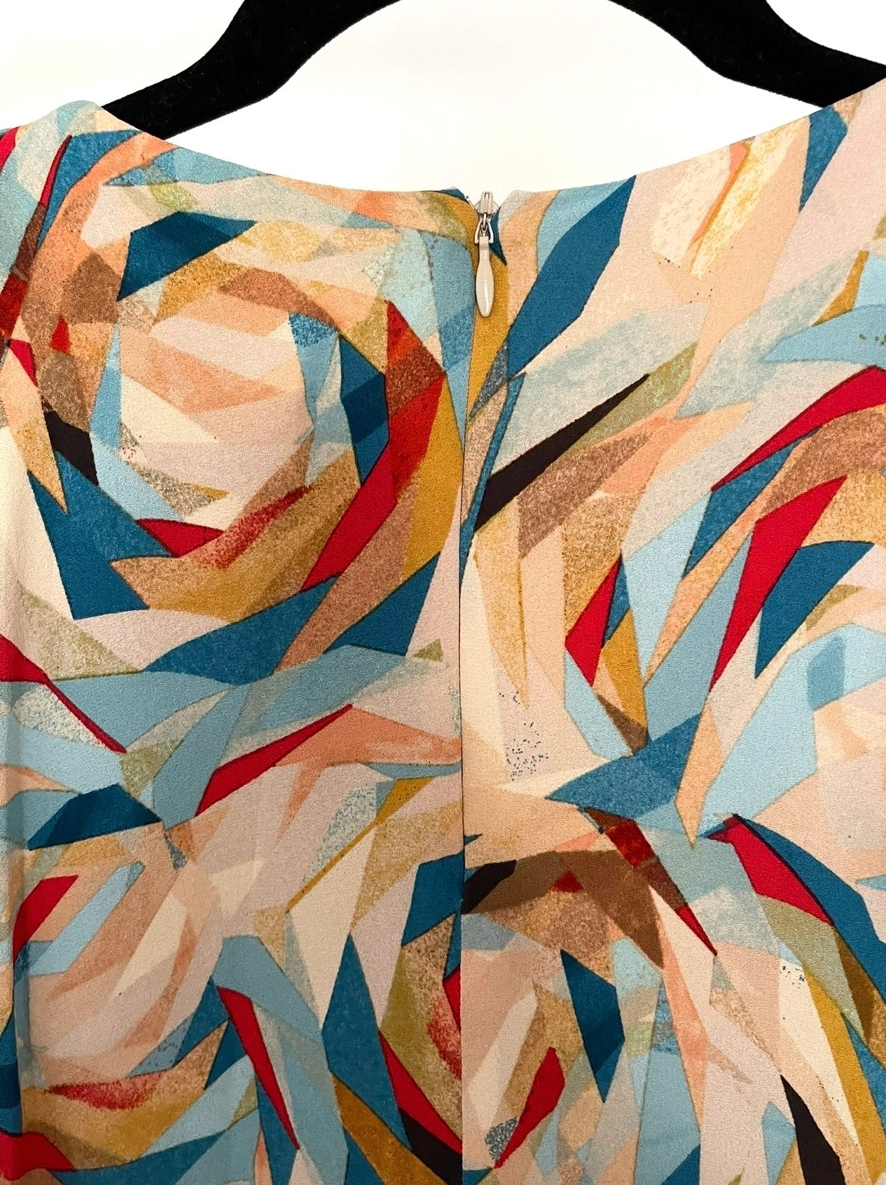 Doo.Ri Multicolor Silk Abstract Pattern Women's Top size 2 Made in USA