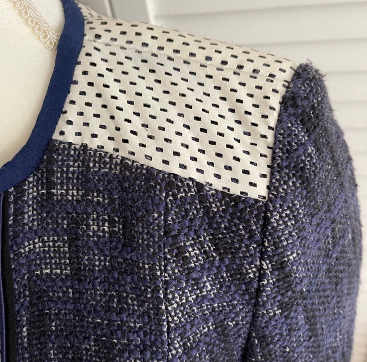 Brand New Nanette Lepore Leather Shoulder Jacket Size S