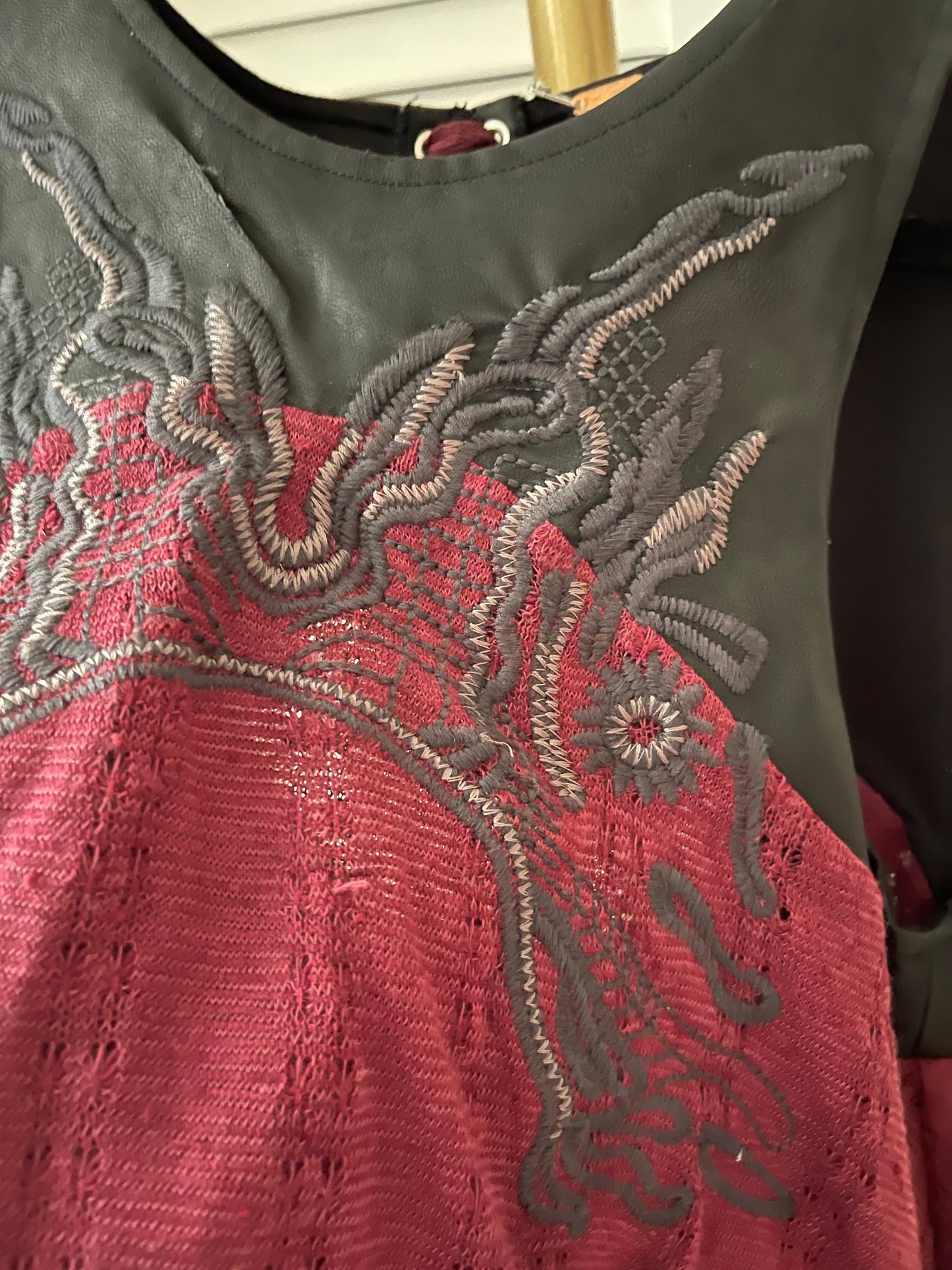 Free People Embroidery Knit Top Size S
