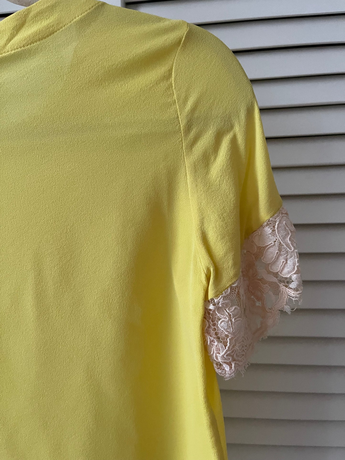 Yigal Azrouel Silk & Lace Blouse Size 2