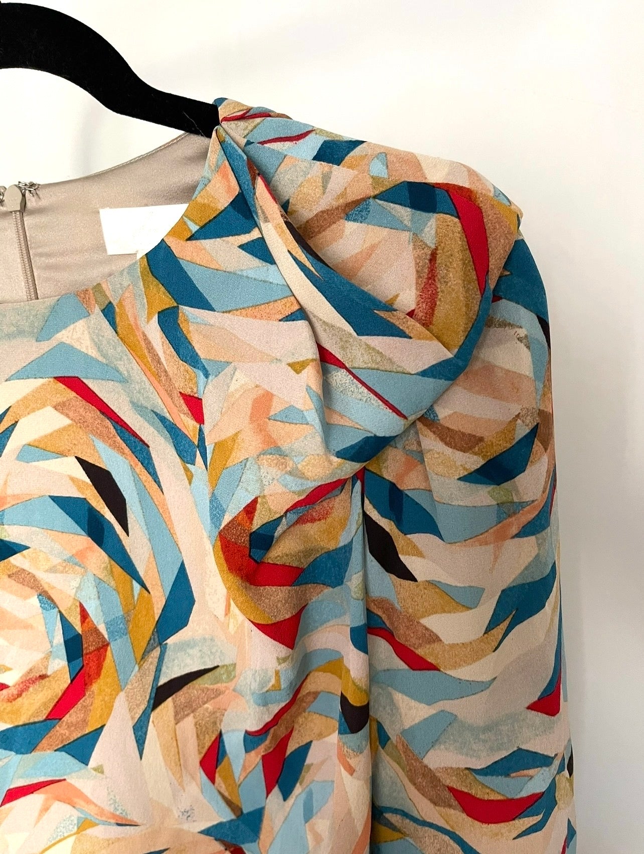 Doo.Ri Multicolor Silk Abstract Pattern Women's Top size 2 Made in USA