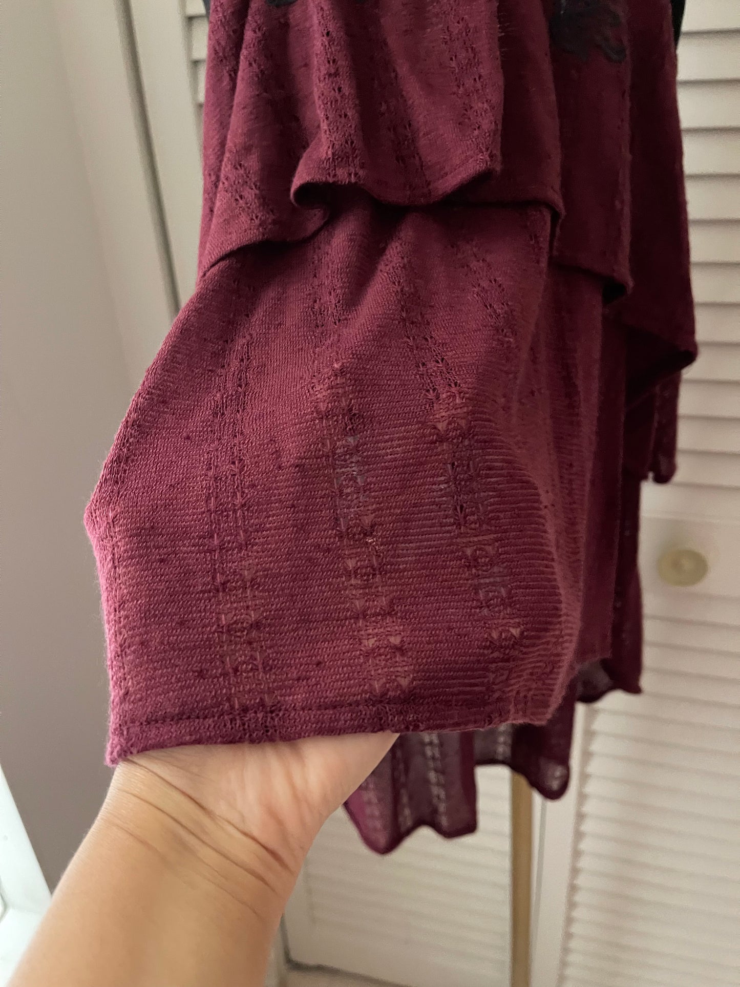 Free People Embroidery Knit Top Size S