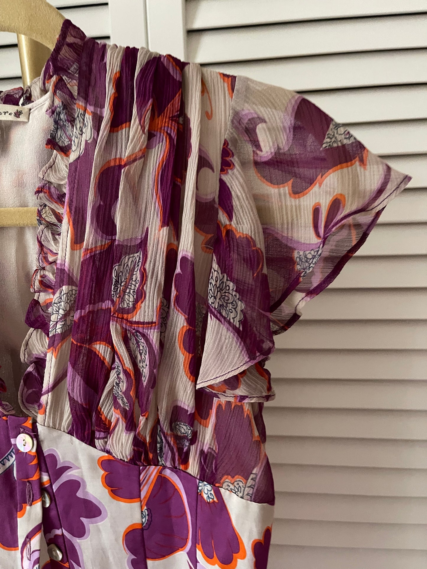Nanette Lepore Floral Silk Top Size 2