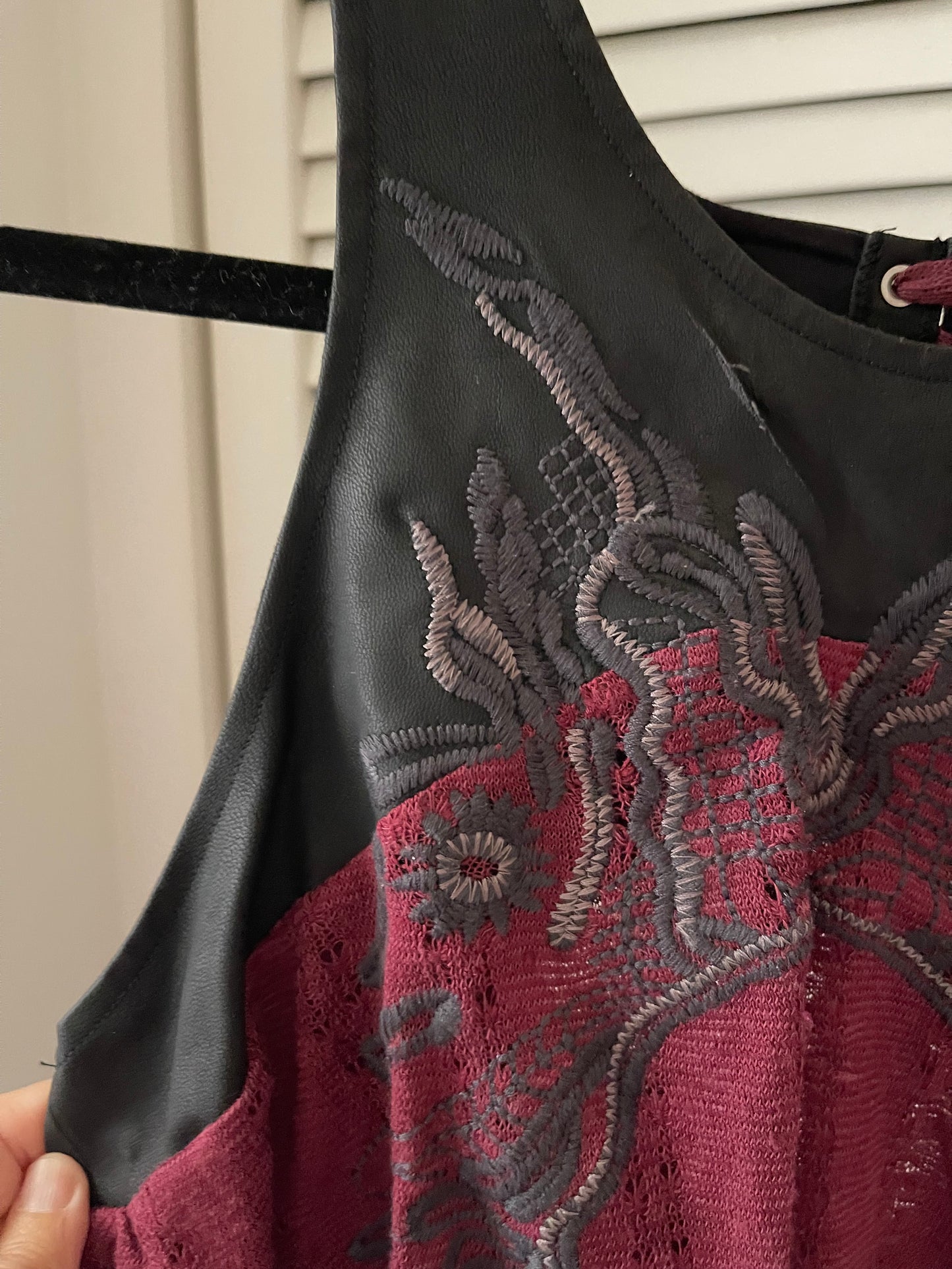 Free People Embroidery Knit Top Size S