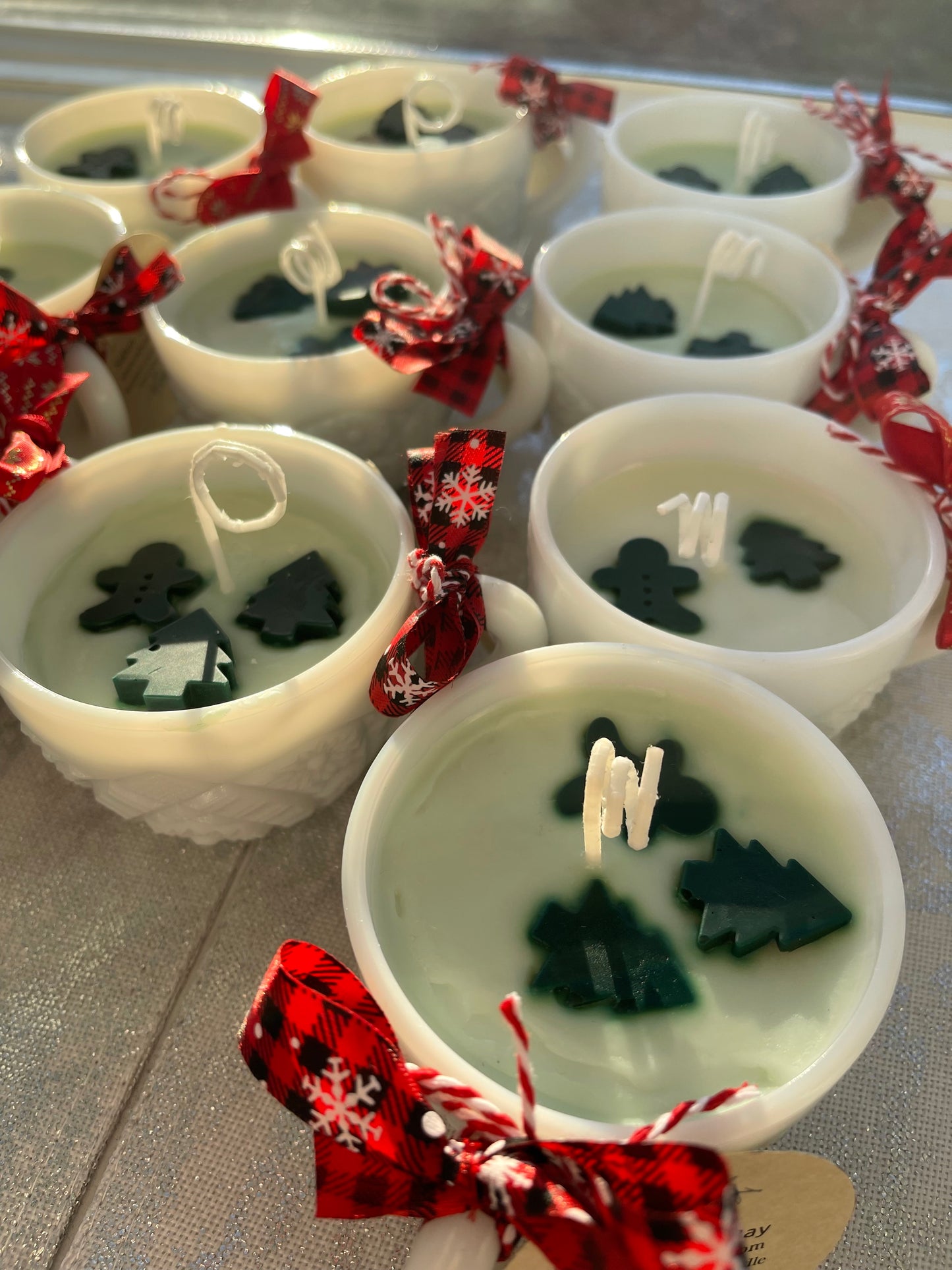 Vintage Teacup Candle for Christmas