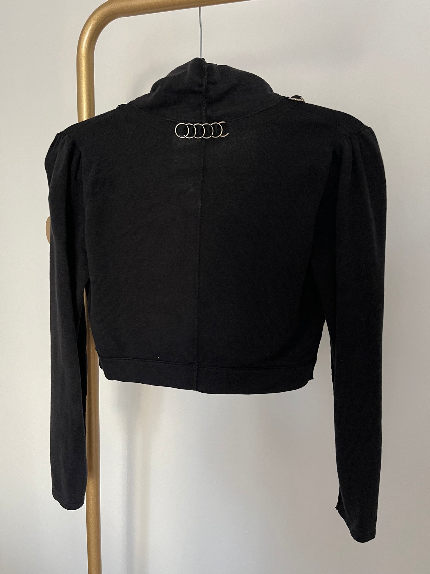 Nanette Lepore Black V-Neck Sweater Size S
