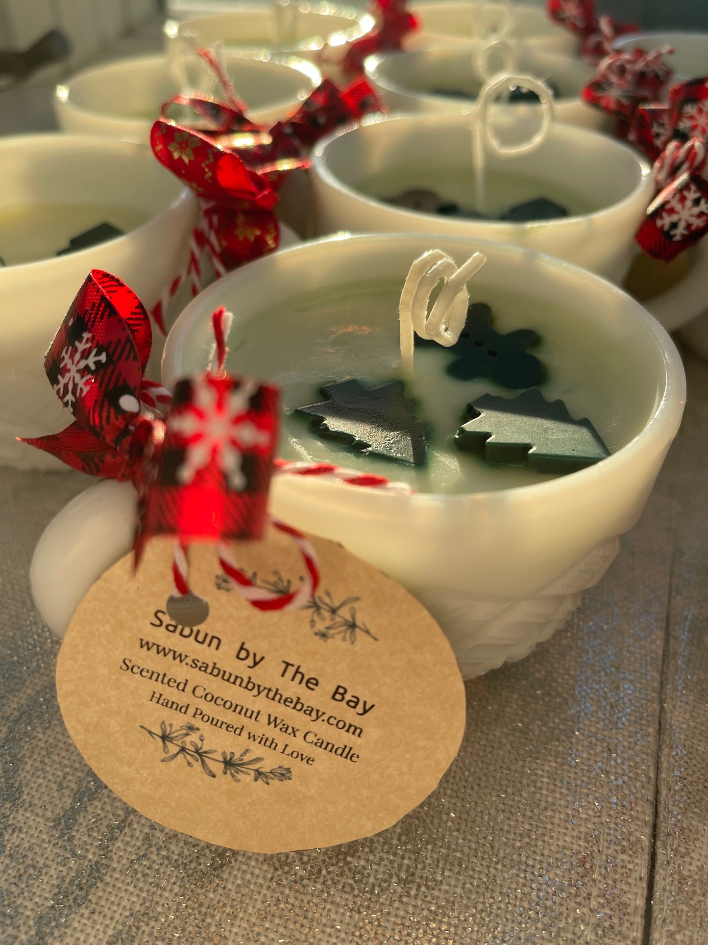 Vintage Teacup Candle for Christmas