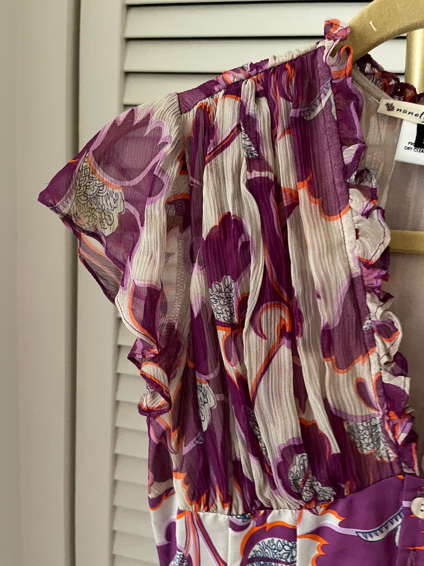 Nanette Lepore Floral Silk Top Size 2