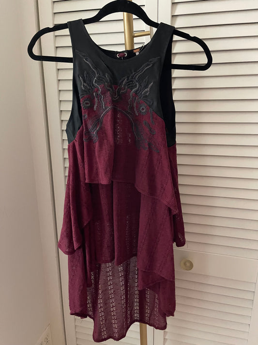 Free People Embroidery Knit Top Size S