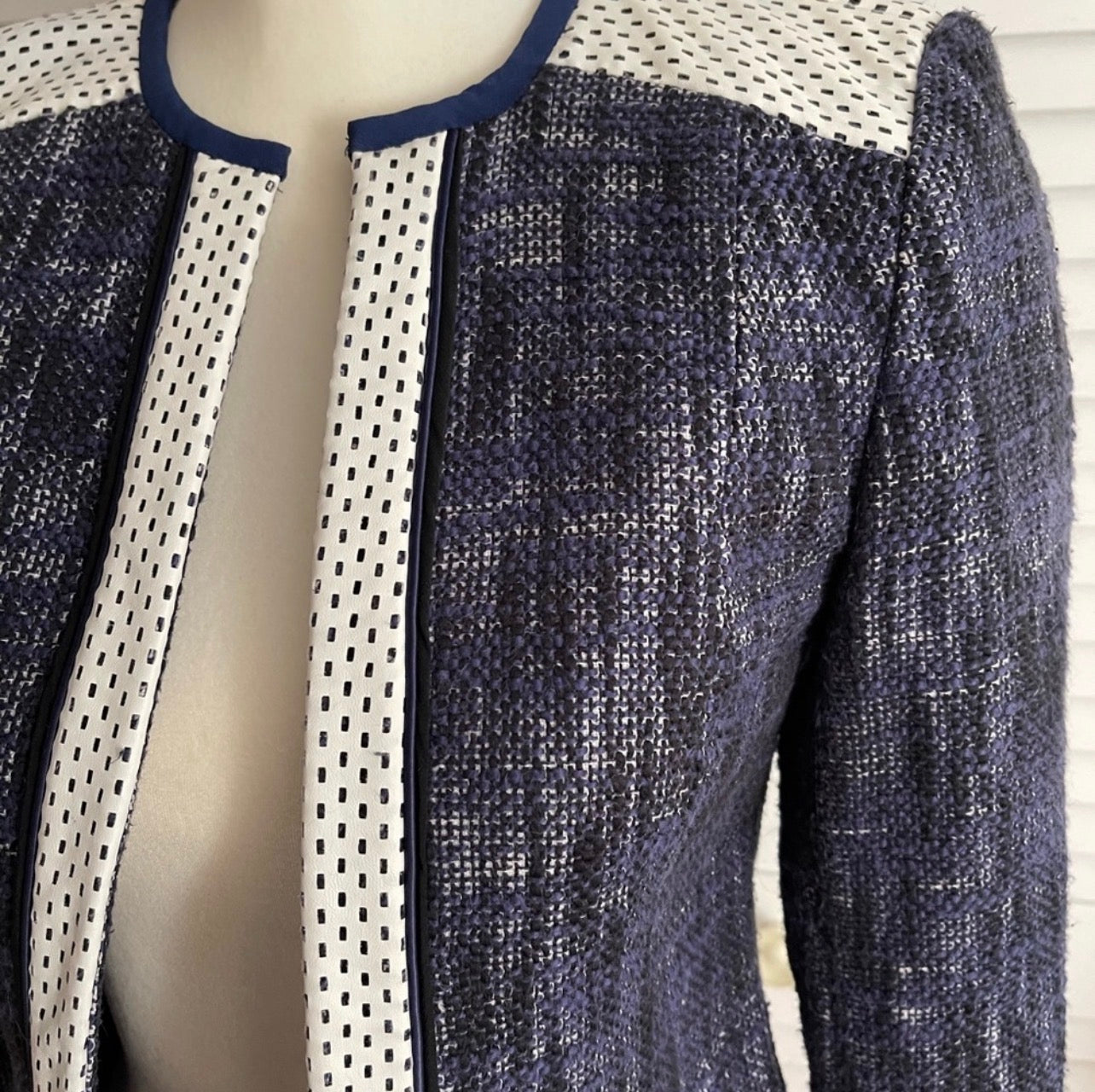 Brand New Nanette Lepore Leather Shoulder Jacket Size S