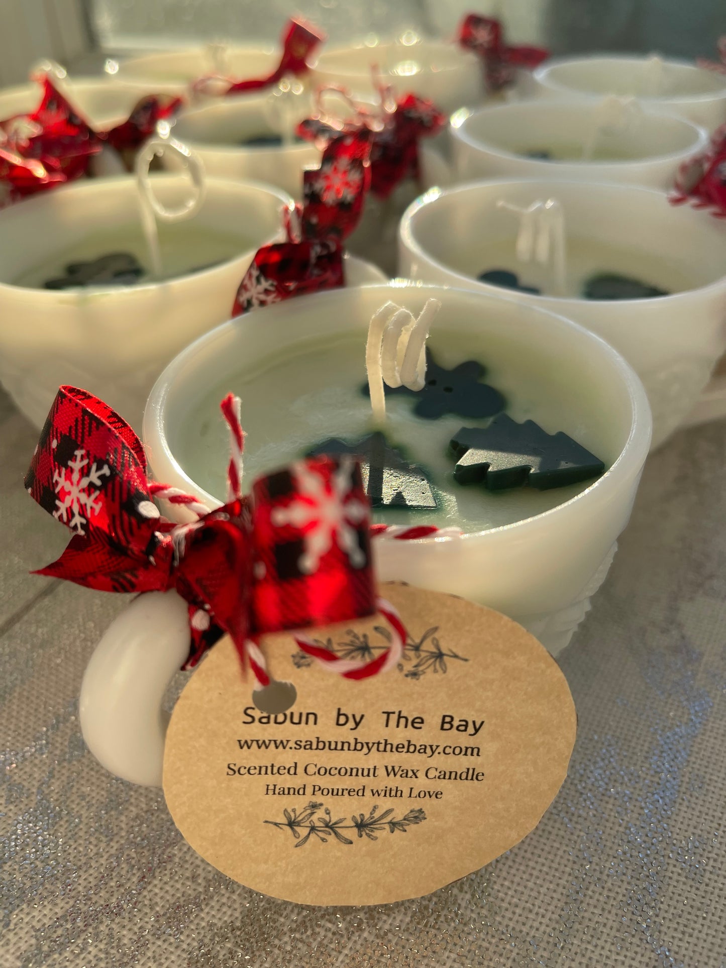 Vintage Teacup Candle for Christmas