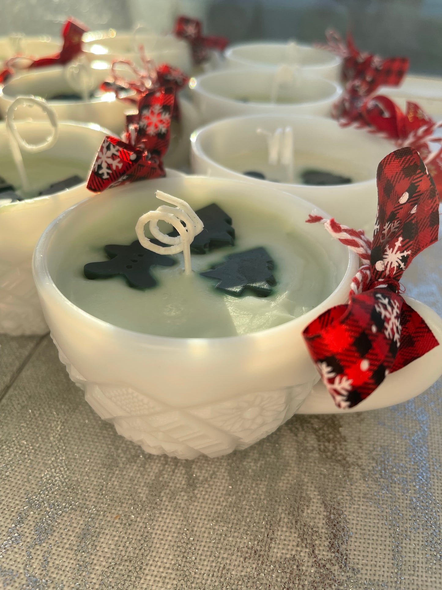 Vintage Teacup Candle for Christmas