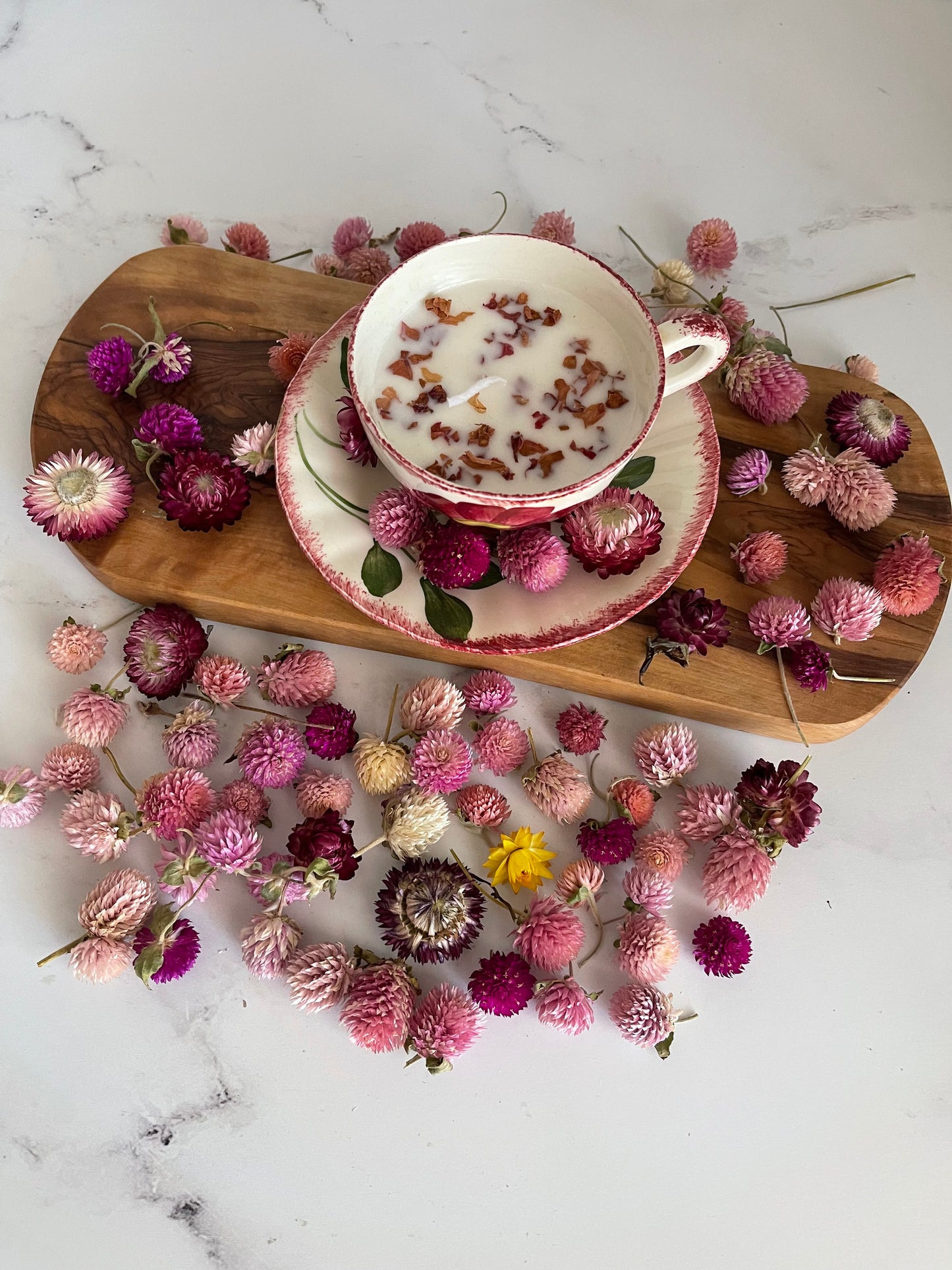 Flower Tea Cup candle-Pumpkin Spice