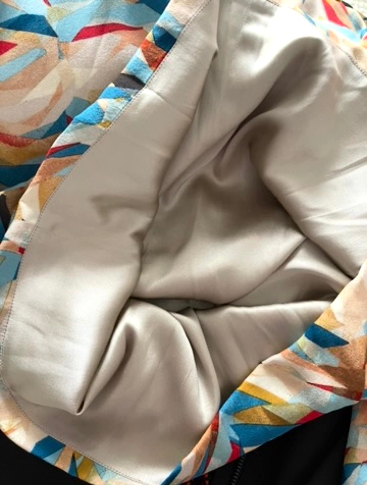 Doo.Ri Multicolor Silk Abstract Pattern Women's Top size 2 Made in USA