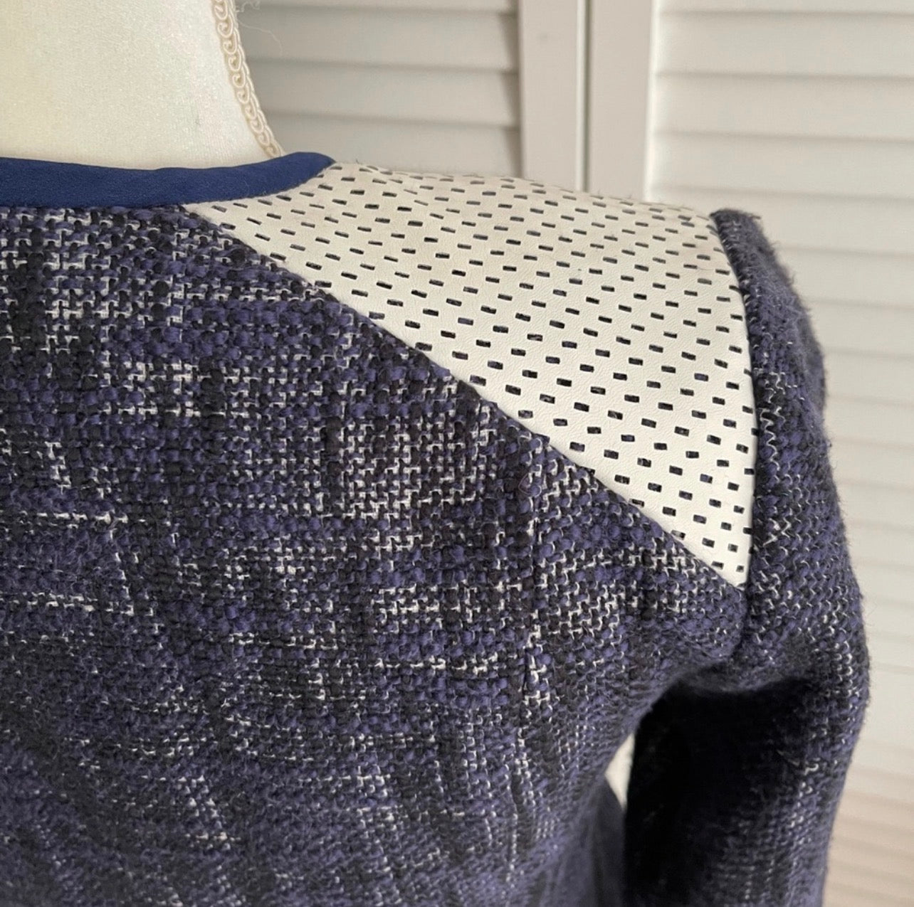 Brand New Nanette Lepore Leather Shoulder Jacket Size S