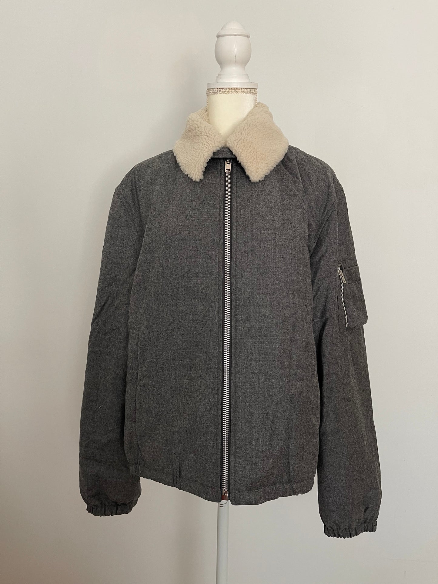 NWT Helmut Lang Padded Flannel Bomber Coat Size L