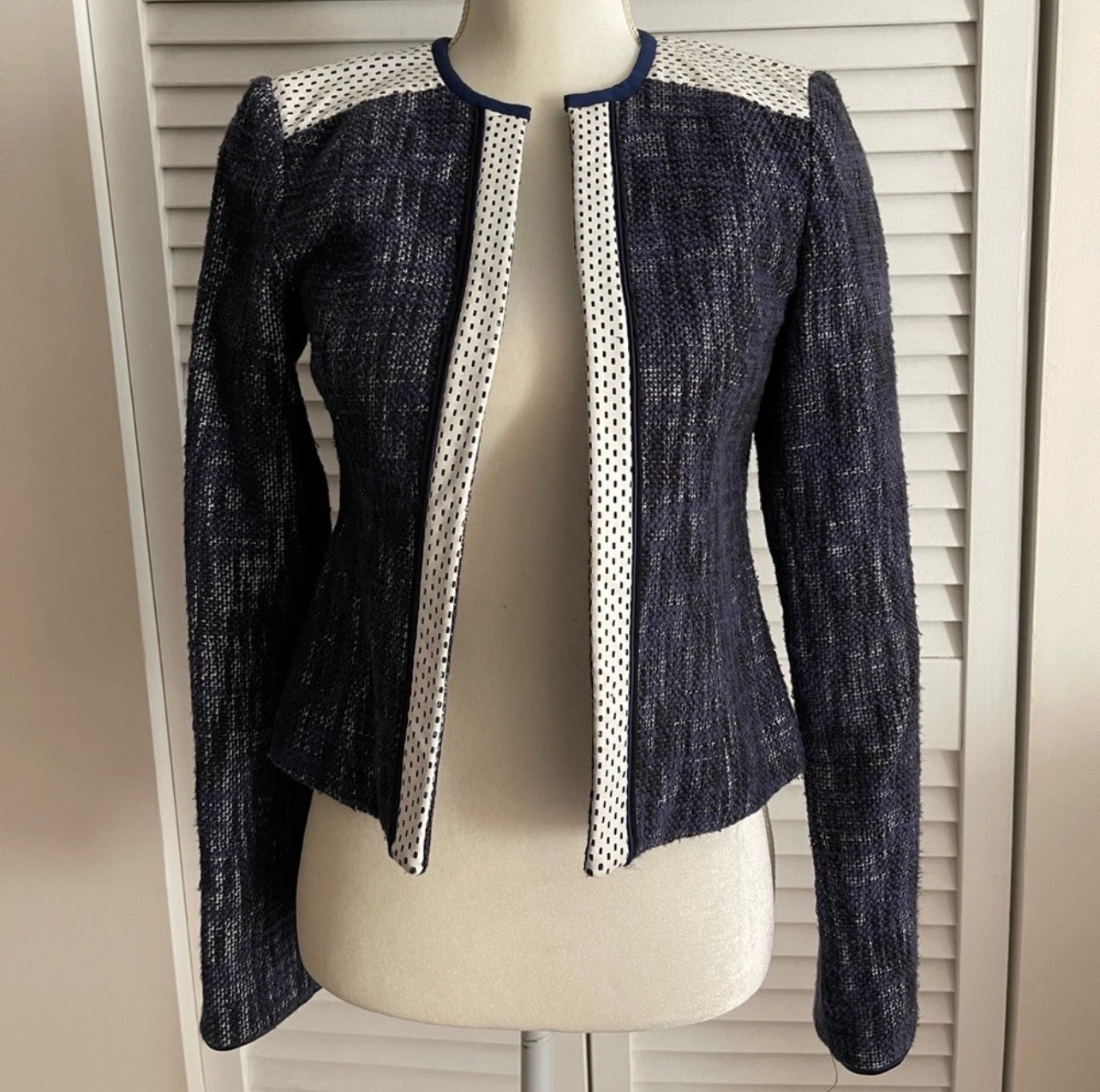 Brand New Nanette Lepore Leather Shoulder Jacket Size S