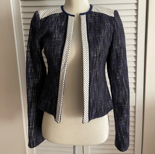 Brand New Nanette Lepore Leather Shoulder Jacket Size S