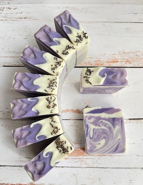 Calming Lavender Swirl Soap